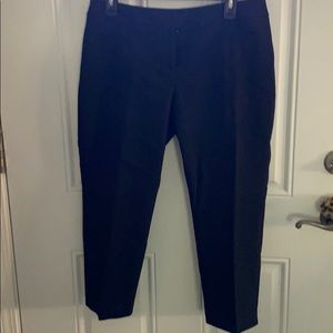 Black cropped dress pants